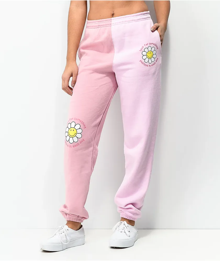 By Samii Ryan x Smiley Positive Pink Colorblock Sweatpants