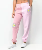 By Samii Ryan x Smiley Positive Pink Colorblock Sweatpants