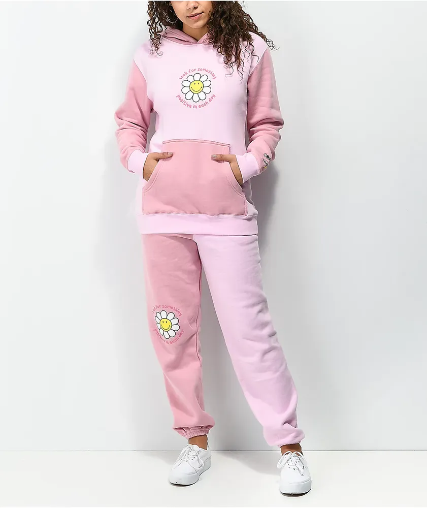 By Samii Ryan x Smiley Positive Pink Colorblock Sweatpants