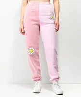 By Samii Ryan x Smiley Positive Pink Colorblock Sweatpants