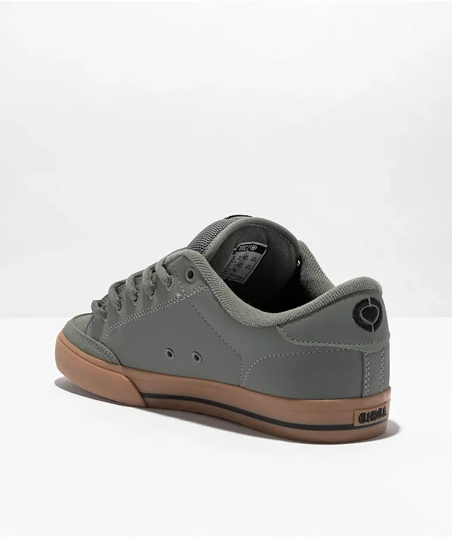 State Mercer Dark Grey Chambray & Gum Skate Shoes