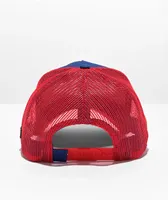 CAPSLAB Mushroom Blue & Red Trucker Hat
