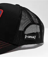 CAPSLAB Pong Black Trucker Hat