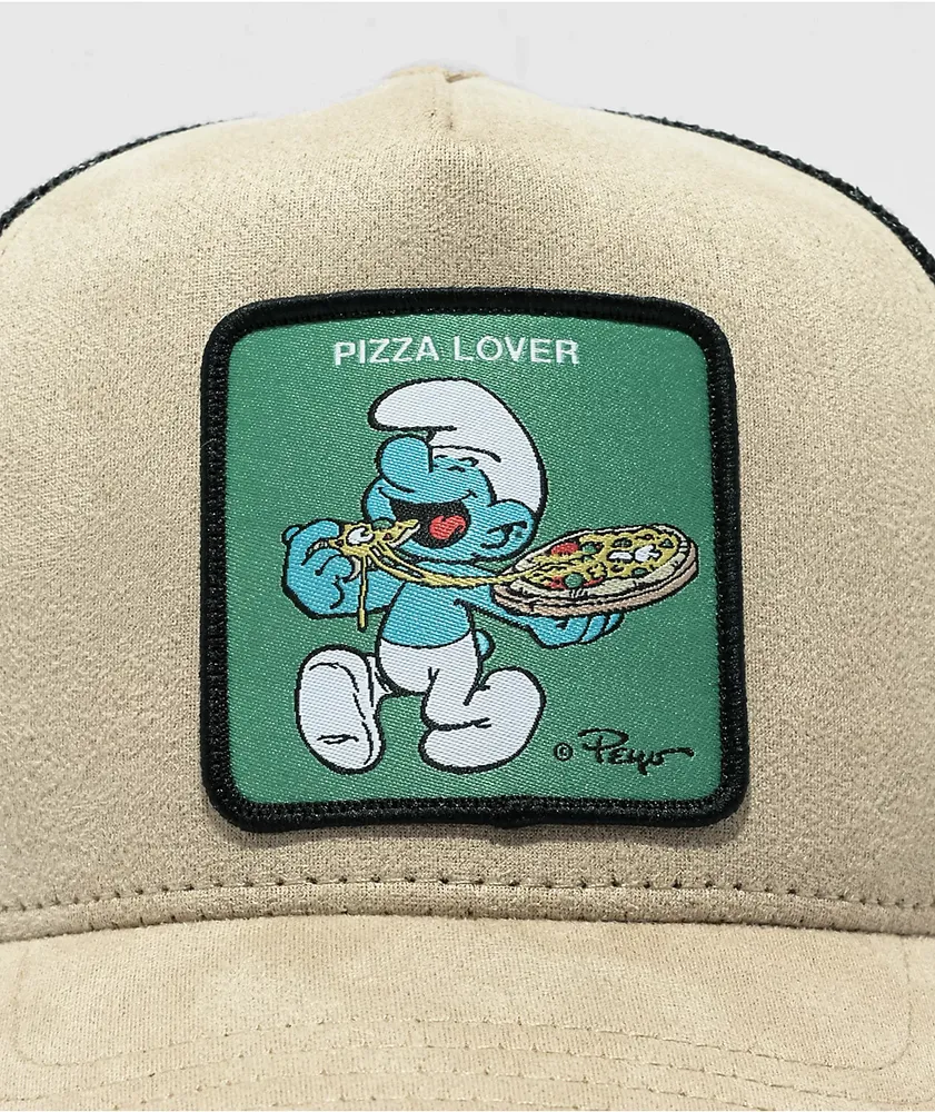 CAPSLAB x Smurfs Pizza Brown Trucker Hat