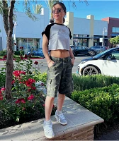 Cali 1850 Angel Kiss Slouchy Camo Cargo Shorts