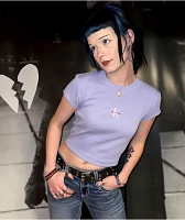 Calvin Klein Monogram Lavender Crop T-Shirt