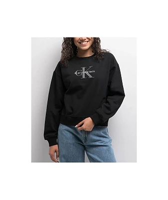 Calvin Klein Monologo Black Crewneck Sweatshirt