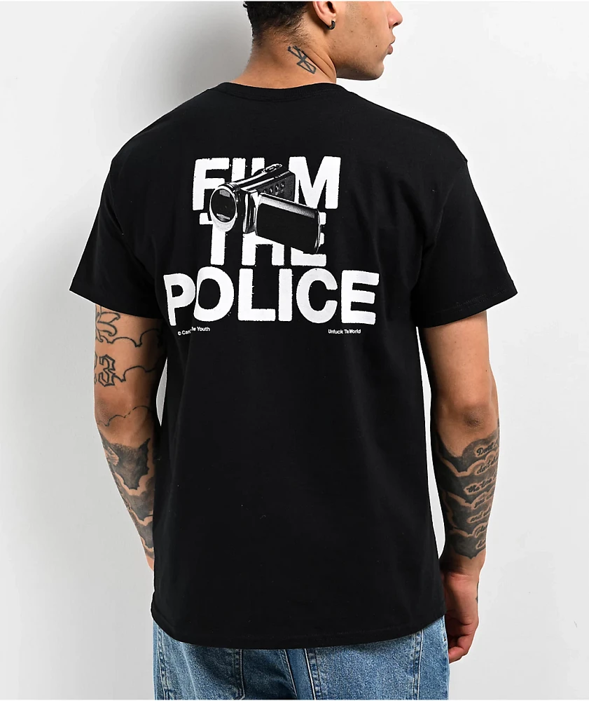 Can't Blame The Youth Film The Police Black T-Shirt