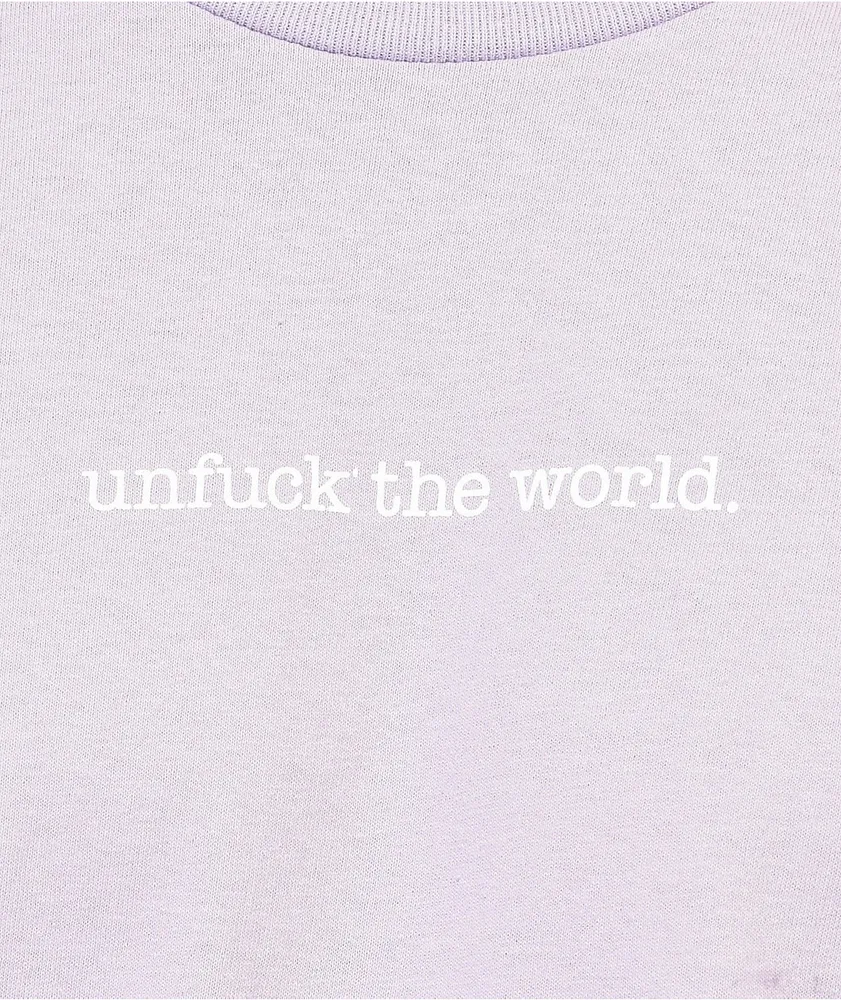 Can't Blame The Youth Unfuck The World Lavender T-Shirt