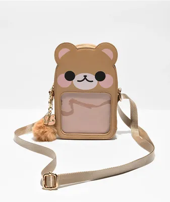 Candy Corpse Bear Ita Brown Crossbody Bag