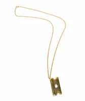 Candy Corpse Razor Blade 18" Gold Necklace