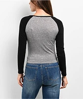 Capella Raglan Black & Grey Long Sleeve T-Shirt