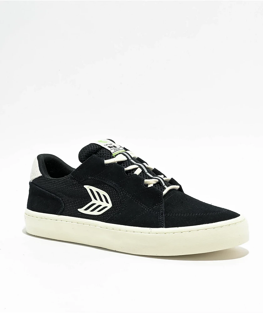 Cariuma Hoefler T20  Black Suede & Ivory Skate Shoes