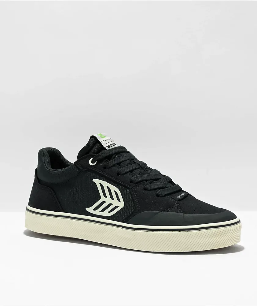 Cariuma Vallely Black Ivory Corduroy Skate Shoes