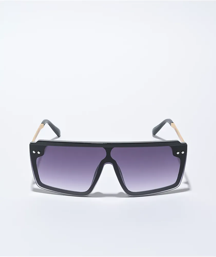 Carryson Black Shield Sunglasses