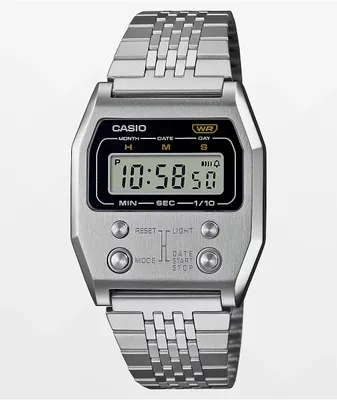 Casio A1100D-1VT Vintage Silver Digital Watch