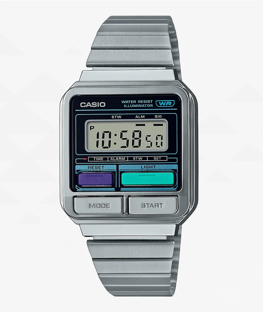 Casio A120WE-1AVT Vintage Silver Digital Watch