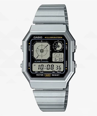 Casio A130WE-1AVT Vintage Silver & Black Analog & Digital Watch