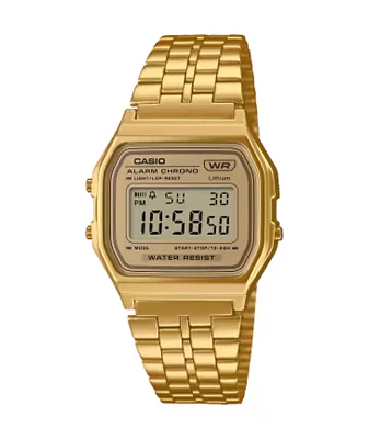 Casio A158WEGB-9AVT Vintage Gold & Green Digital Watch