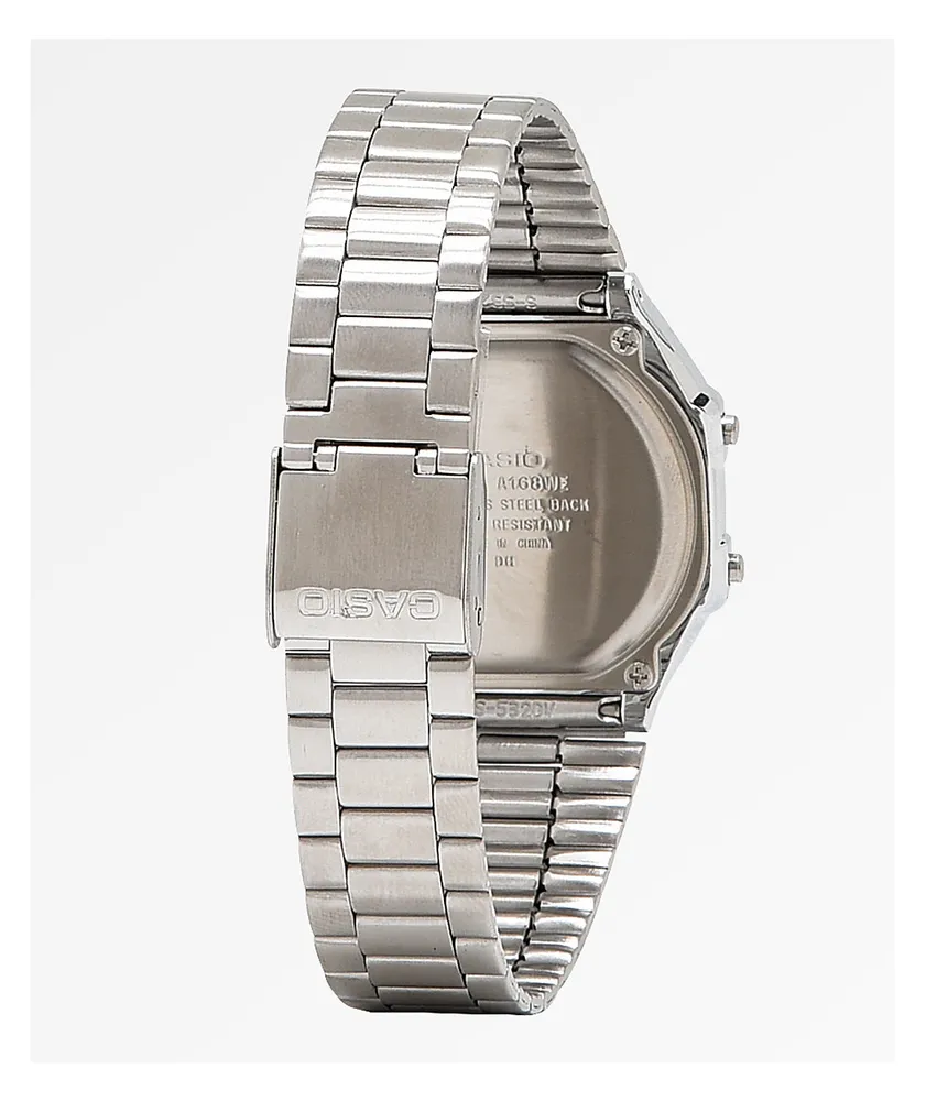 Casio A168WEM-7VT Vintage All Silver Digital Watch