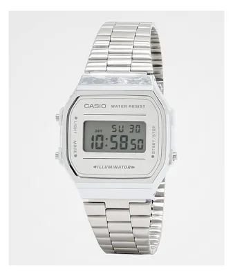 Casio A168WEM-7VT Vintage All Silver Digital Watch