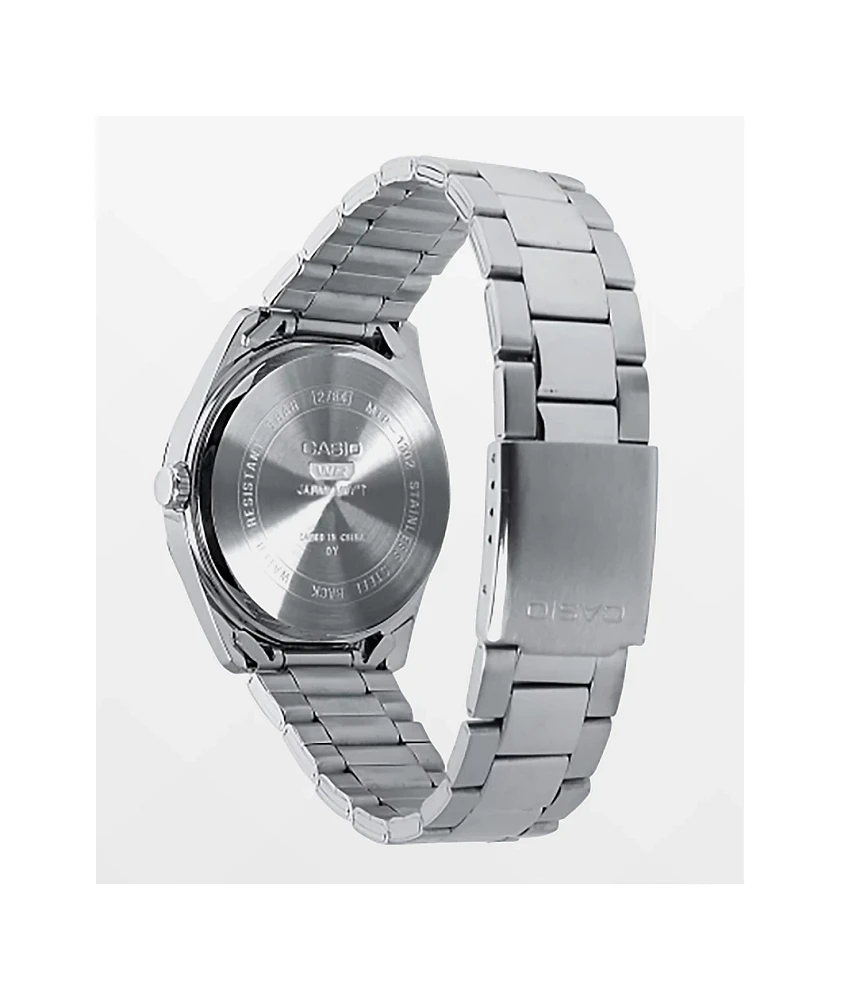 Casio MTP1302D-2AVT Silver & Blue Vintage Analog Watch