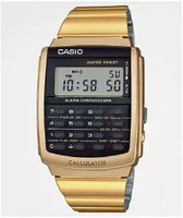 Casio Vintage Calculator Gold Watch