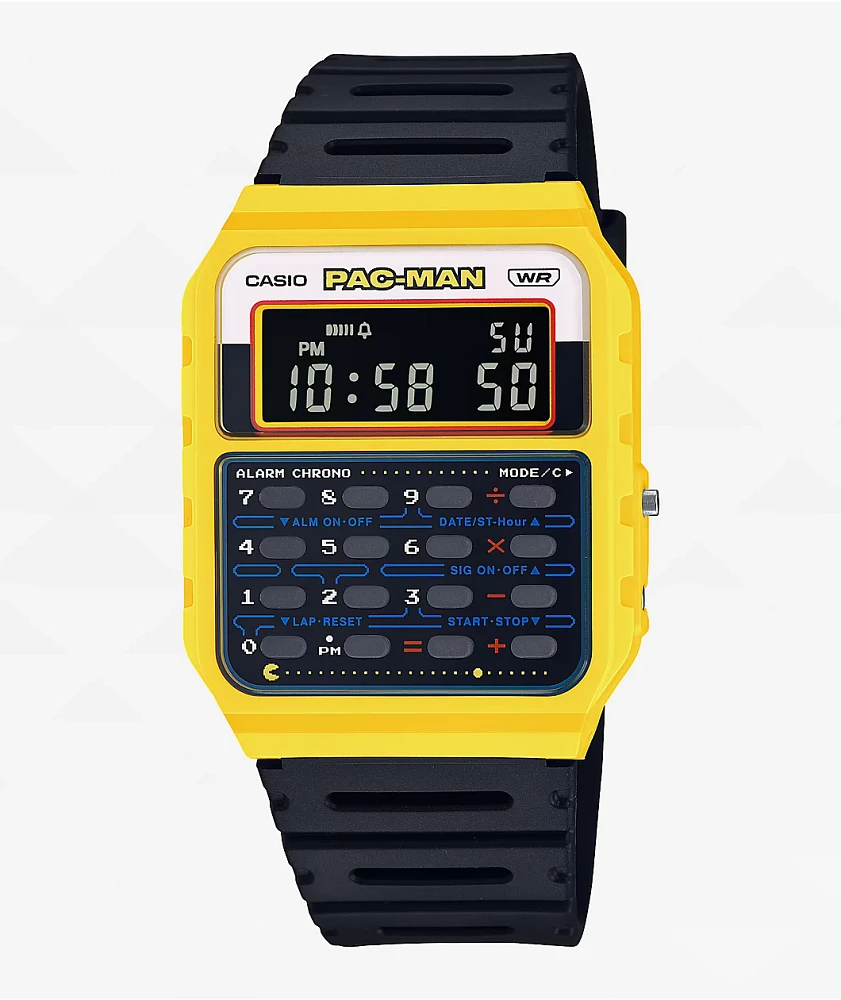 Casio x PAC-MAN CA53WPC-1B-1A Black & Yellow Digital Watch