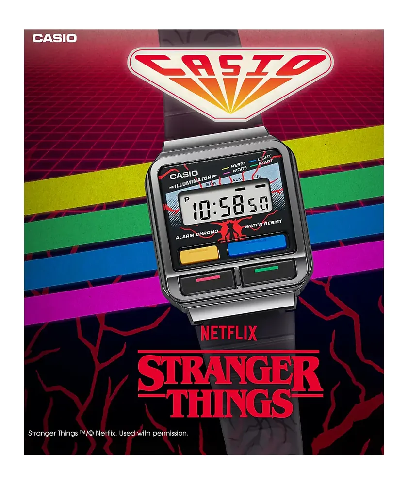 Casio x Stranger Things A120WEST-1A Silver Watch