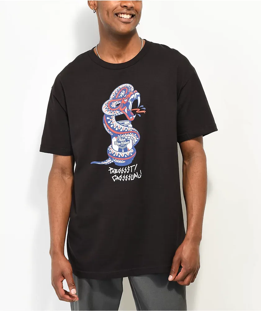 Casual Industrees x Pabst Blue Ribbon Pabssssst Black T-Shirt