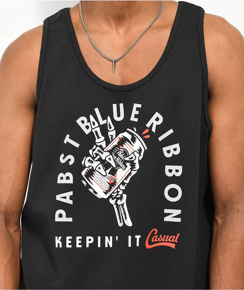 Casual Industrees x Pabst Keepin It Casual Black Tank Top