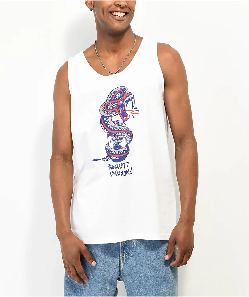 Casual Industrees x Pabst Pabsssst White Tank Top