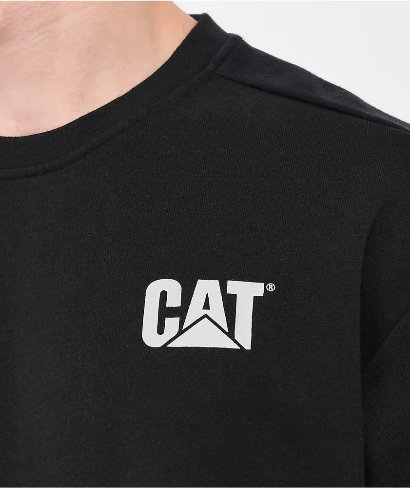 Caterpillar Built To Last Black Crewneck Sweatshirt