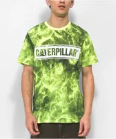 Caterpillar Connect Neon Yellow Tie Dye T-Shirt