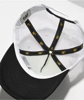 Caterpillar Contrast Cat Black & White Snapback Hat