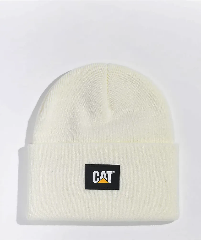 Caterpillar Cream Cuffed Beanie