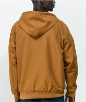 Caterpillar Light Brown Hooded Work Jacket