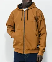 Caterpillar Light Brown Hooded Work Jacket