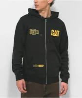 Caterpillar Logo Black Zip Hoodie