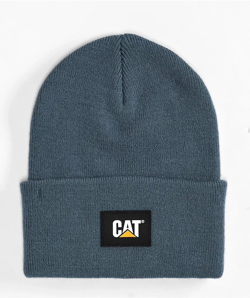 Caterpillar Niagara Blue Cuffed Beanie