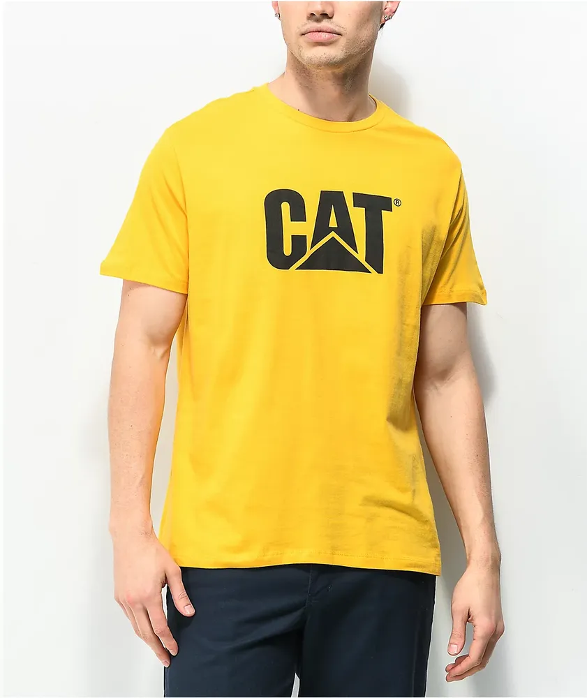 Caterpillar Original Fit Logo Yellow T-Shirt