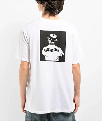 Caterpillar Street Vibes Fedora White T-Shirt