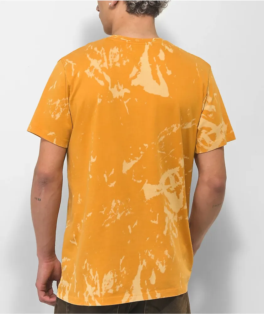 Caterpillar Sunfade Acid Wash Yellow T-Shirt