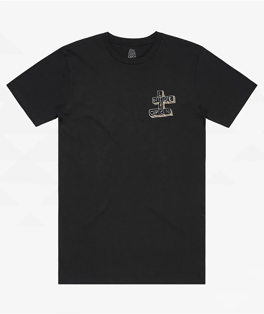 CboysTV Crossword Black T-Shirt