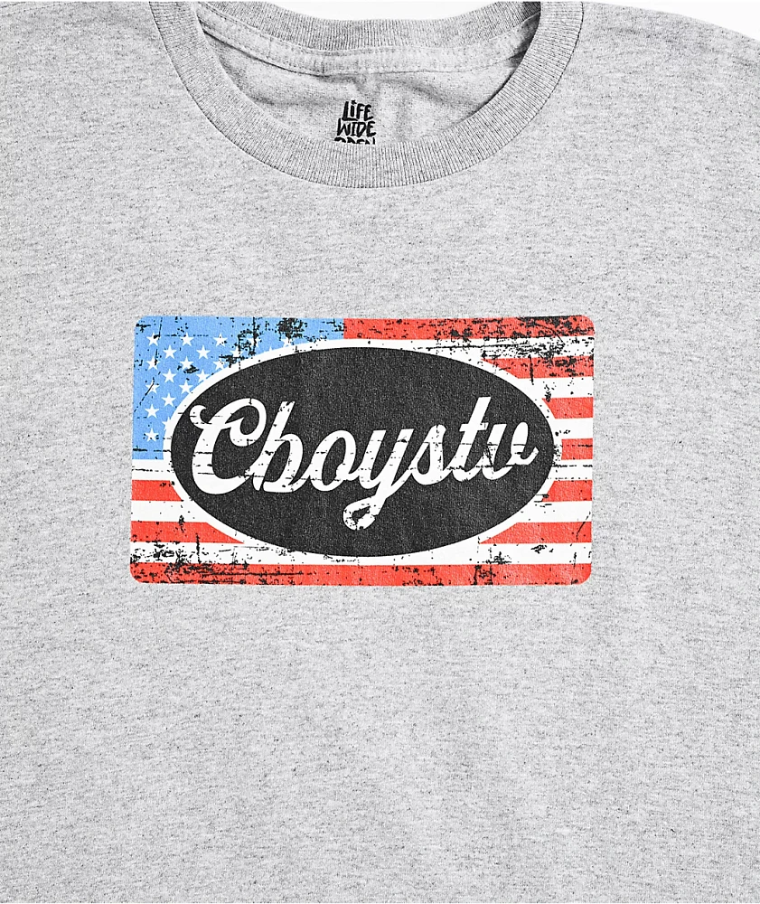 CboysTV Kids Stars & Bars Grey T-Shirt