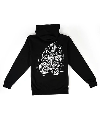 CboysTV Moto Flames Black Hoodie