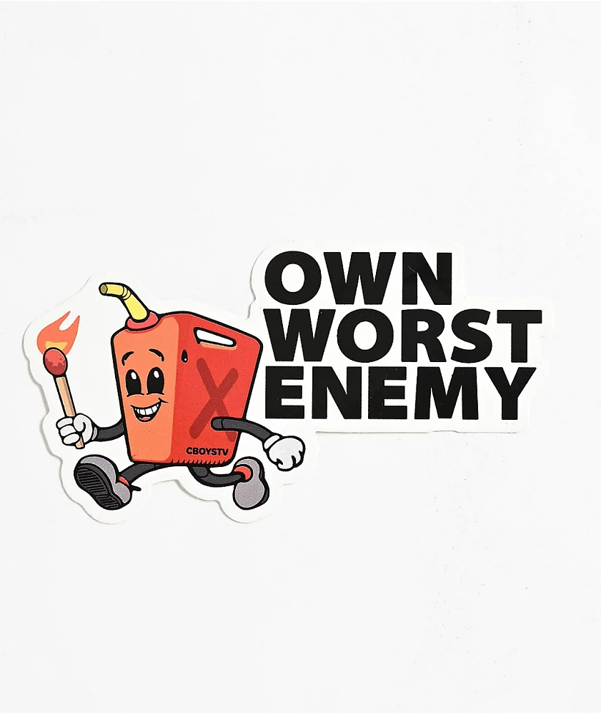 CboysTV Own Worst Enemy Sticker