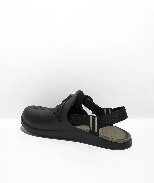 Chaco Classic Leather Flip Black Sandals