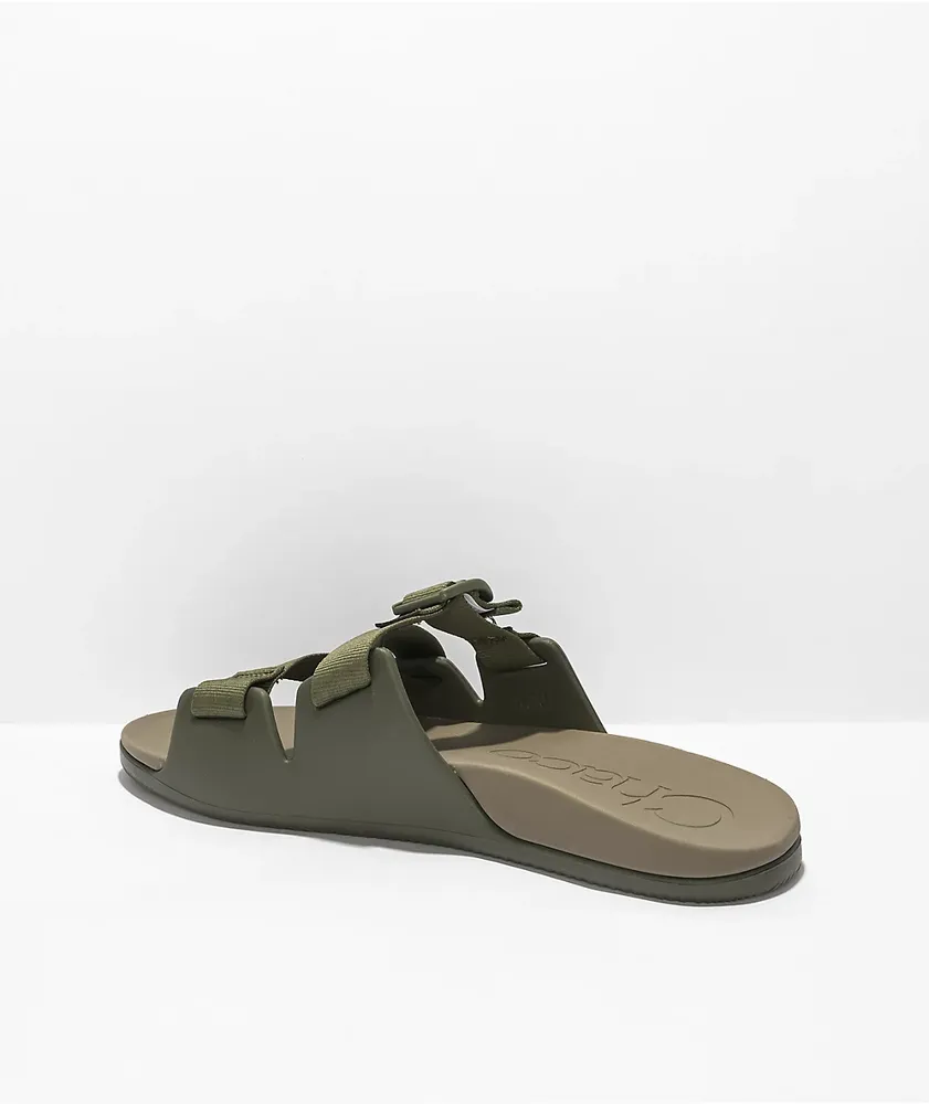 Chaco Chillos Olive & Brown Slide Sandals