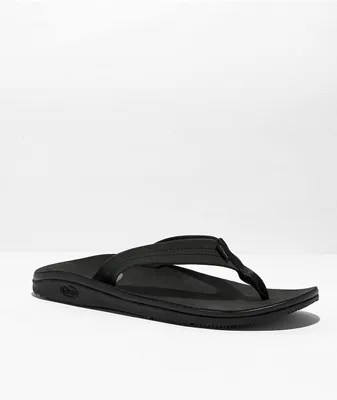 Chaco Classic Leather Flip Black Sandals